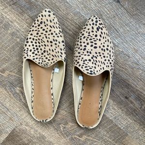 Leopard print mules